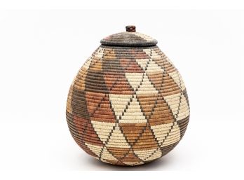 Traditional Zulu Basket From South Africa