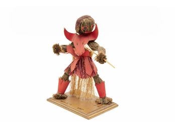 Bull Warrior Straw Figurine