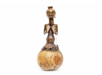 Luba Figurine Container From Central Africa
