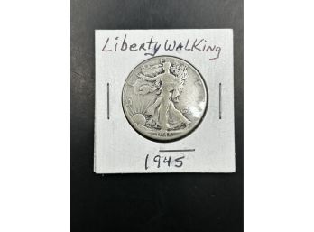 1945 Walking Liberty Silver Half Dollar