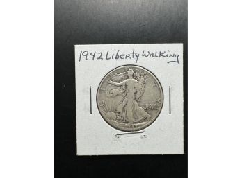 1942 Walking Liberty Silver Half Dollar