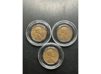 3 Wheat Pennies 1953, 1953-D, 1953-S