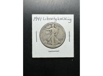 1941 Walking Liberty Silver Half Dollar