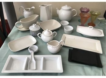 Large Lot Of Serving Pieces