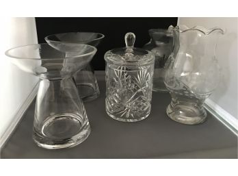 Variety Of Clear Glassware