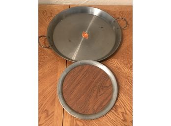 18 Inch Handled Pan And 12 Inch Serving Tray