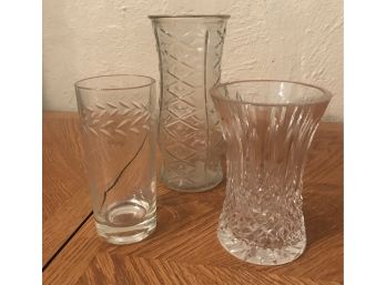 Three Vases- One Is Waterford