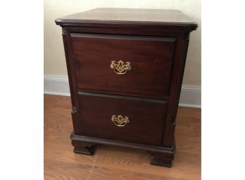 Two Drawer Indonesian Mahogany Filing Cabinet