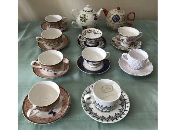 Tea Cups & Saucers & Two Tea For One Sets