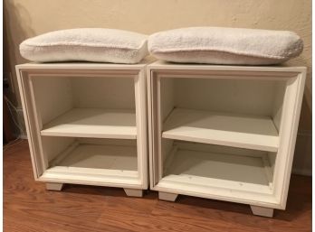 Pair Of One Shelf Stools Or Stands