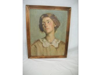 Vintage / Antique Portrait Of A Woman VERY WELL DONE - In Original Frame