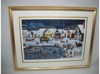 Fantastic Signed / Numbered Print By Carol Dyer (246/850) - 'Mystic Seaport Winter'
