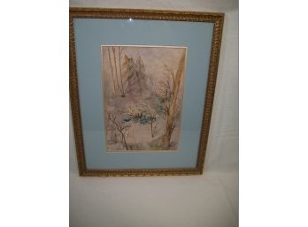 Very Interesting Painting By 'Ruskin' - Lovely Original Frame