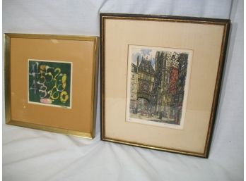 Two Antique  Prints Both Signed Both Framed - Very Nice Pieces