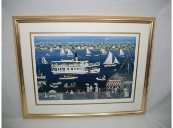 Lovely Carol Dyer 'Mystic Seaport Landing' Signed & Numbered Print  155/850