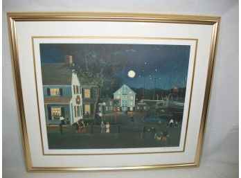 1989 Sally Caldwell Fisher 'Summer Evening Mystic Seaport' Signed & Numbered