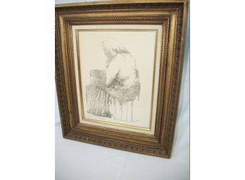 Listed Artist -  Signed Seymour Rosenthal Pencil - (Signed Print)