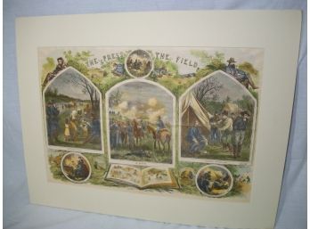 Hand Colored Wood Engraving - Harper's Weekly 1864 - Great For Framing
