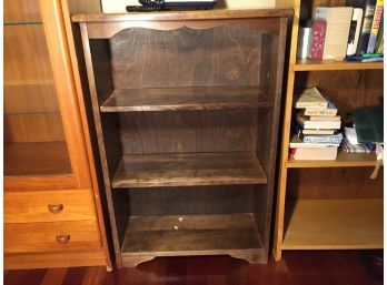 Hardwood Bookcase With Two Adjustable Shelves