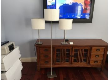 Three IKEA Adjustable Height Lamps
