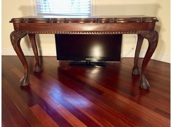 Carved Hardwood Console Table