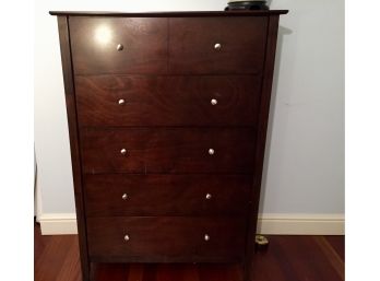 Chest Of  Five Drawers And Matching Two Drawer Night Stand (See Description For All Photos)