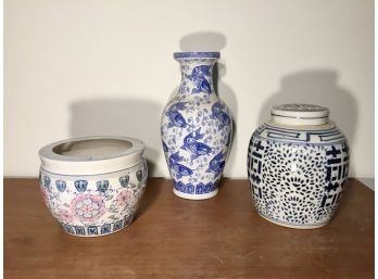 Set Of Three Asian Vessels