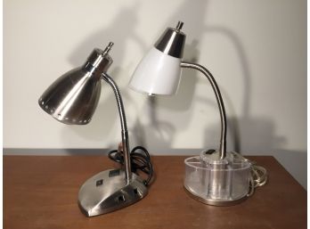 Pair Of Gooseneck Table Lamps
