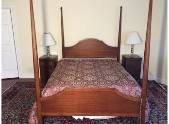 Beautiful Hardwood Four Poster Queen Bed Frame Head And Foot Board