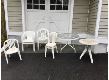 Stack Chairs, And Outdoor Tables