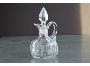 Small Crystal Carafe With Stopper And Handle