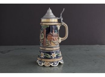 Beer Stein 04 - With Integrated Musical Box In Bottom - Made In Germany