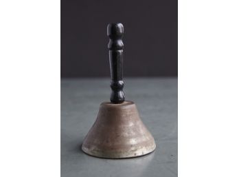 Vintage Metal Bell With Wooden Handle
