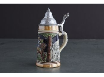 Beer Stein 01 - Horseman With Trumpet - Made In Germany