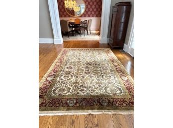 Floral & Vine Wool Area Carpet 6 X 9