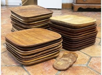 20 -Wooden Vintage Kitchen Plates/Chargers -