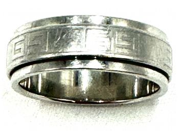 Vintage Mens Stainless Steel Spinner Ring