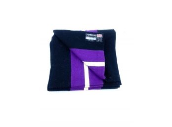 Black, Purple, & White Stripe 100 Wool Camwrap Scarf
