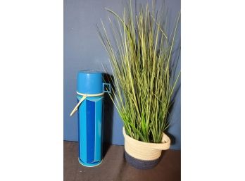 Vintage Blue Thermos.  What A Classic. - - - - - - - - - - - - - - - - - - - - - - - - - - - - - Loc: S1