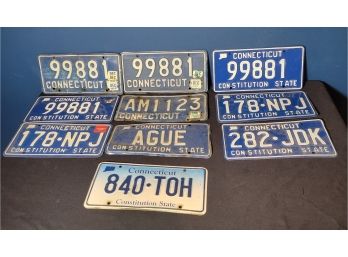 Vintage CT License Plate Collection.- - - - - - - - - - - - - - - - - - - - - - ' - - - - - Loc:S1
