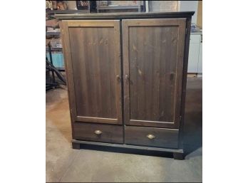 Wood Storage Cabinet.