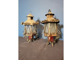 Antique Copper Table Candle Lamps.  Barn Find.   - - - -- - - - - - - - - - - - - - - - - -- - -Loc: China Cab