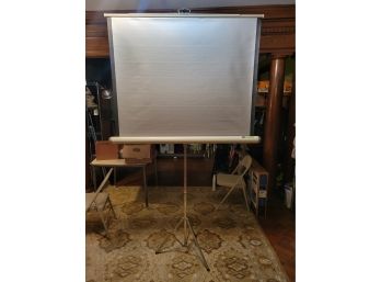 Knox Regent Projector Screen In Silver.  Vintage With Box. Great Condition.  - - - - - - - - - - Loc:LR