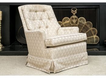 Swivel Upholstered Button Tufted Tub Back Chair