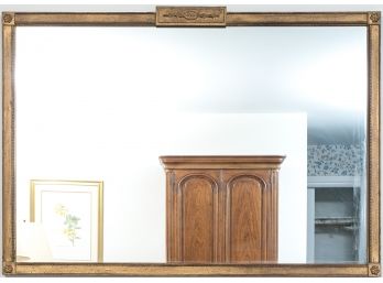 A Beautiul Gilt Painted And Floral Mirror