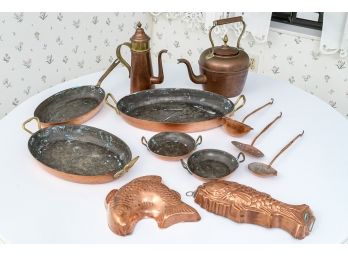 Delightful Set Of Decorative Copperware