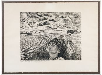 Dominique Beau (French, 20th Century) Etching Attributed To Gustav Mahler, 'Le Chant De La Terre'