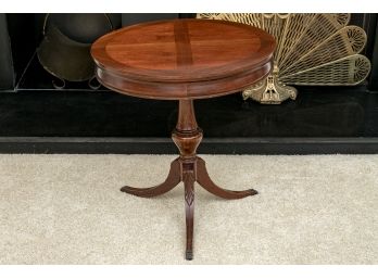 Gorgeous Beveled Circular Side Table, 'Mersman'