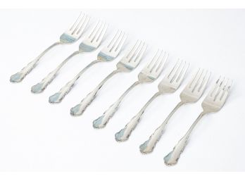 Set Of 8 Reed And Barton Sterling Silver Fish Forks