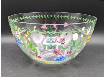 Williamsburg Botanical Hand Painted Glass Bowl